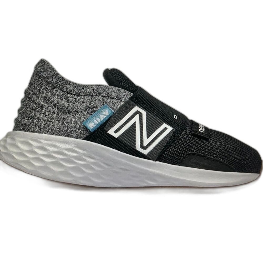 New Balance Infant Fresh Foam Roav V1 Slip-On Sneakers In Black & Grey, Size 5